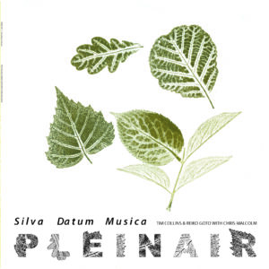 Sleeve of the Plein Air | Silva Datum Musica LP: leaf prints above the title